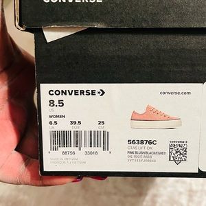 Platform Converse Blush Pink